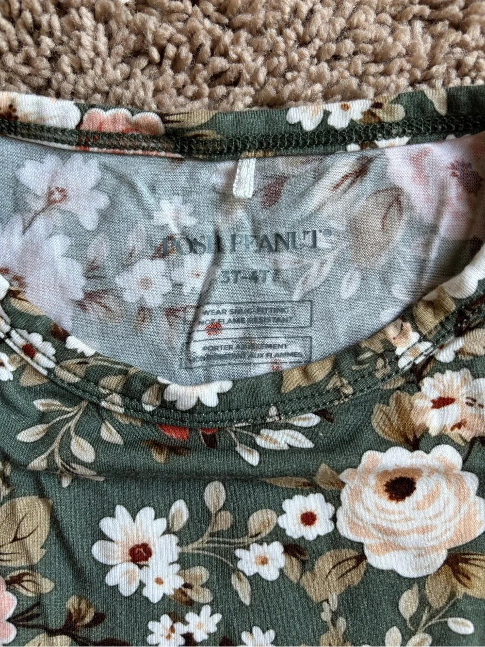 3T-4T Floral Long Sleeve Pajama Set: Posh Peanut